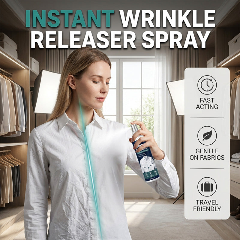 Leaael™👔✨ Instant wrinkle release – no iron, travel-ready, static-free & fresh.