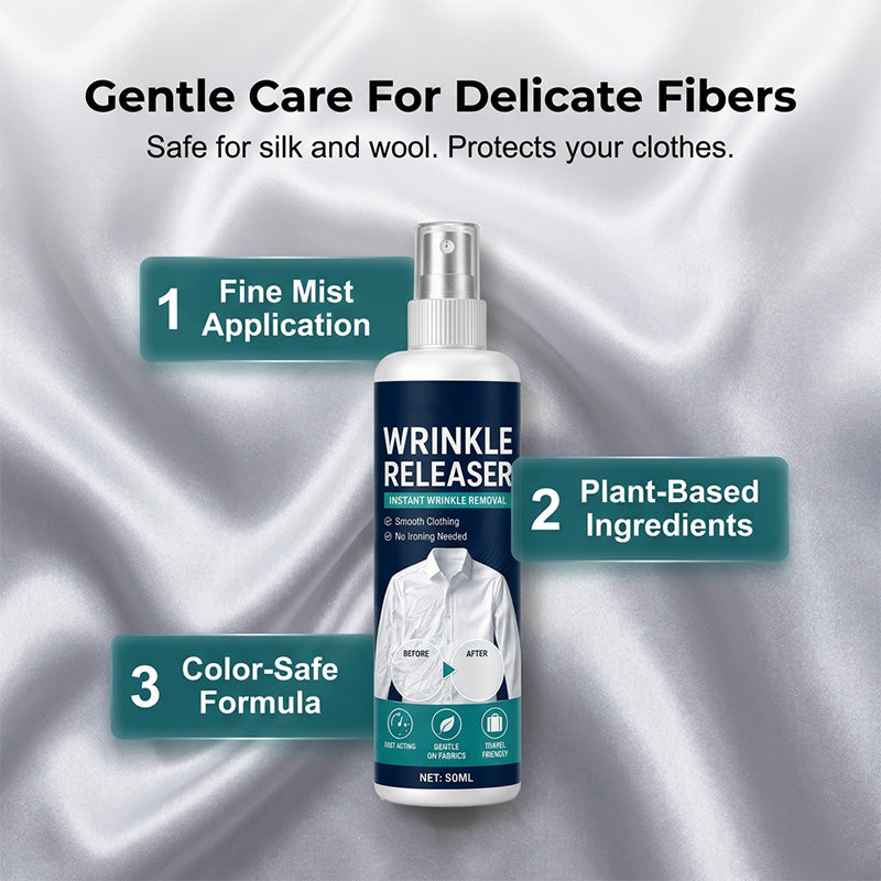 Leaael™👔✨ Instant wrinkle release – no iron, travel-ready, static-free & fresh.